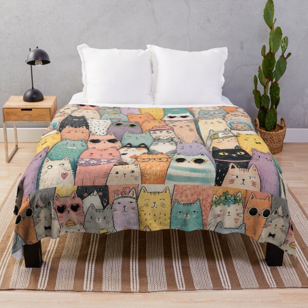 Item preview, Colorful Nordic Tropical & Rainbow Cat Pattern designed and sold by Aramdesing.