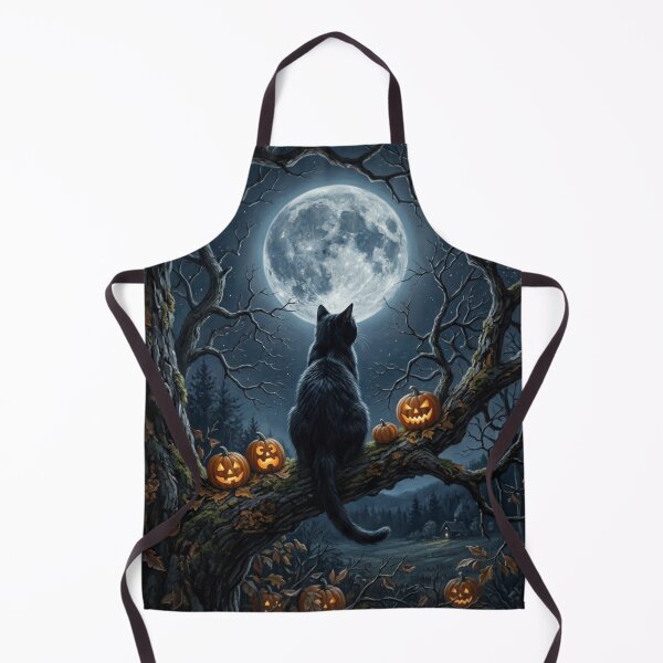 Item preview, Black Cat Tree Branch Full Moon Halloween designed and sold by Mindworx21.