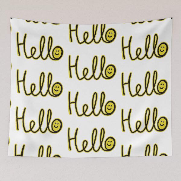 Item preview, Hello (with smiley face) designed and sold by SombreroDoodles.