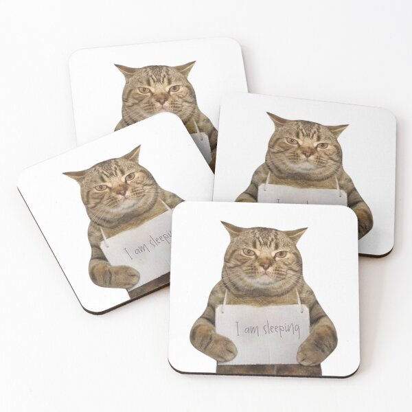 Item preview, I Am Sleeping Funny Cat Sleepy Cat Meme Humor Design designed and sold by selvashop.