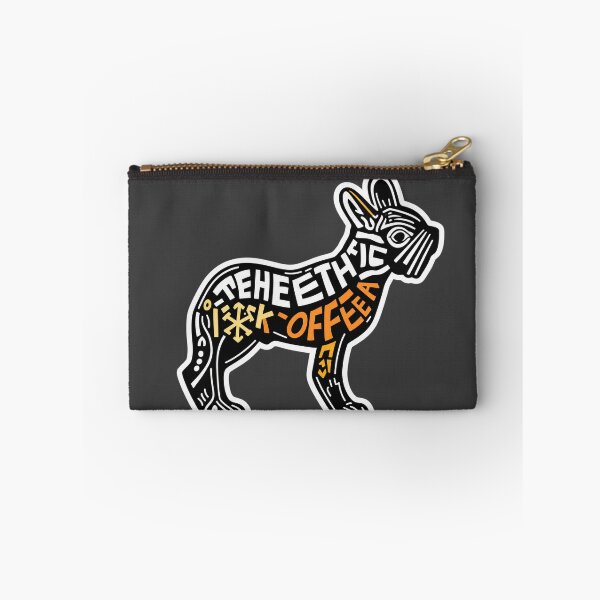 Item preview, French Bulldog Coffee Lover Sticker | Bold Typography Dog Art designed and sold by RobertArt08.