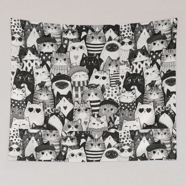Item preview, Colorful Nordic Tropical Cat Pattern designed and sold by Aramdesing.