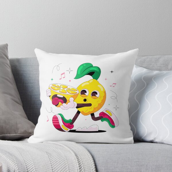 Item preview, Cute Funny Running Lemon Cartoon Illustration designed and sold by DesignByUmza.