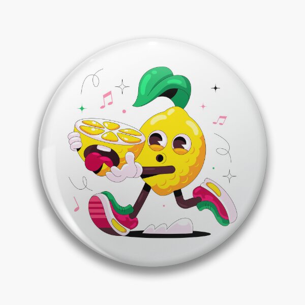 Item preview, Cute Funny Running Lemon Cartoon Illustration designed and sold by DesignByUmza.