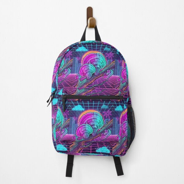 Item preview, Synthwave Sunset Cyber Mushroom Circuit Branch designed and sold by IriArt-Designs.