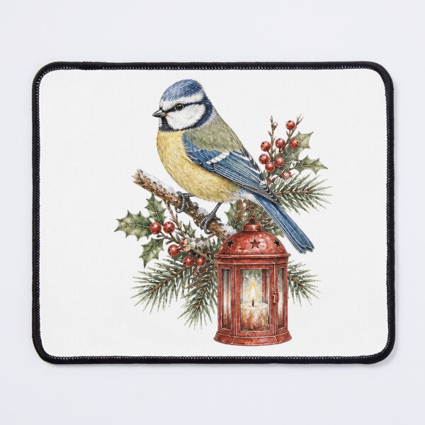Item preview, Blue Jay Merry Christmas - Vintage Bird Art designed and sold by JessArty ⭐⭐⭐⭐⭐.