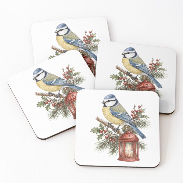 Item preview, Blue Jay Merry Christmas - Vintage Bird Art designed and sold by JessArty ⭐⭐⭐⭐⭐.