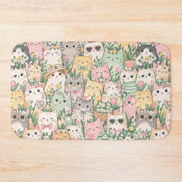 Item preview, Colorful Nordic Tropical Cat Pattern designed and sold by Aramdesing.