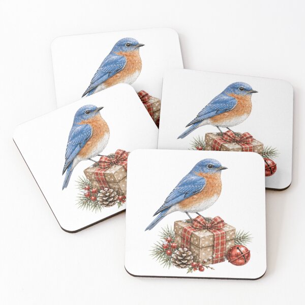 Item preview, Bluebird Christmas Ornament - Vintage Holiday designed and sold by JessArty ⭐⭐⭐⭐⭐.