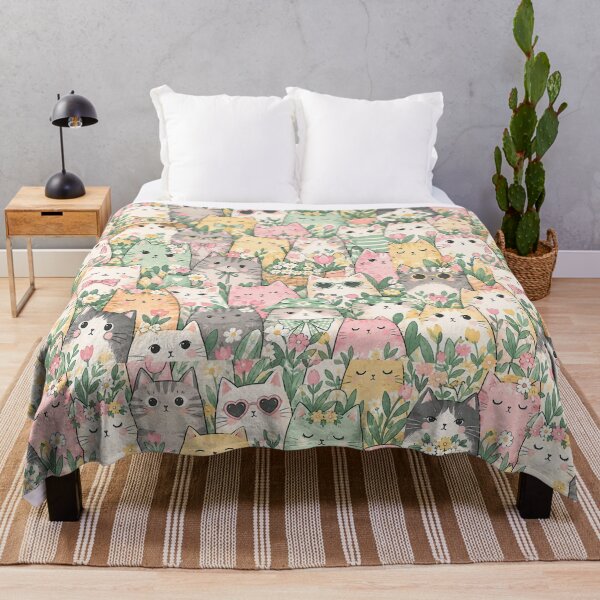 Item preview, Colorful Nordic Tropical Cat Pattern designed and sold by Aramdesing.
