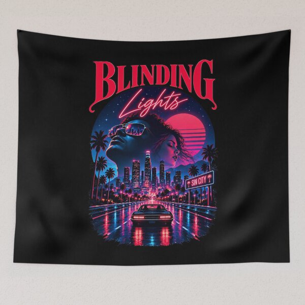 Item preview, Blinding Lights | Neon Noir Synthwave Poster designed and sold by Extravanganzza.
