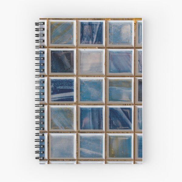 Item preview, Blue Ceramic Mosaic Tile Wall Closeup With Square Grout Pattern and Glossy Texture designed and sold by Nmallia.