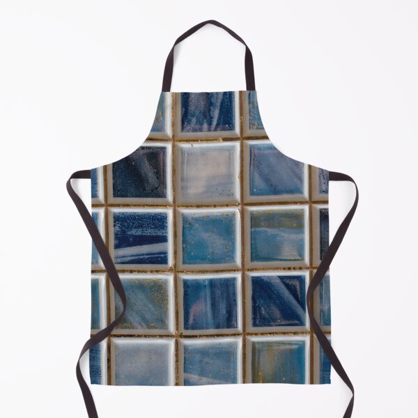 Item preview, Blue Ceramic Mosaic Tile Wall Closeup With Square Grout Pattern and Glossy Texture designed and sold by Nmallia.