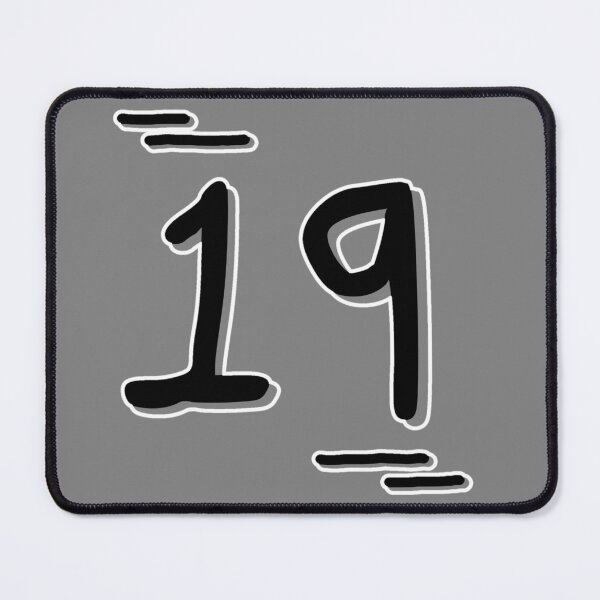 Item preview, Number 19 - Bold Black Artistic Numeral Design designed and sold by Dyche Studio.