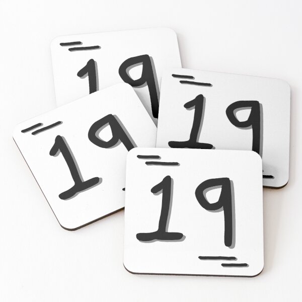 Item preview, Number 19 - Bold Black Artistic Numeral Design designed and sold by Dyche Studio.