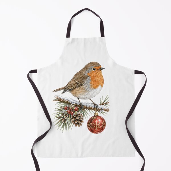 Item preview, Christmas Robin and Holly - Vintage Winter Bird designed and sold by JessArty ⭐⭐⭐⭐⭐.