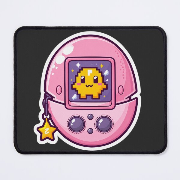 Item preview, Kawaii Pink Tamagotchi Sticker | Pixel Ghost Retro Gaming Art designed and sold by RobertArt08.