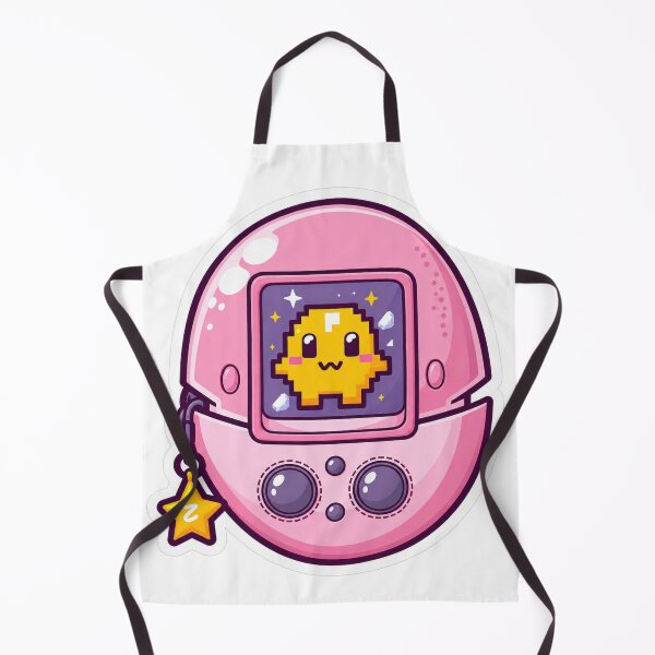 Item preview, Kawaii Pink Tamagotchi Sticker | Pixel Ghost Retro Gaming Art designed and sold by RobertArt08.