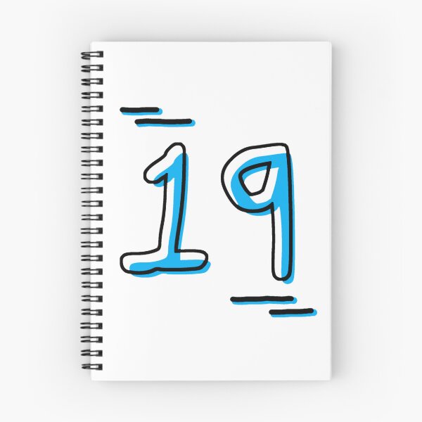 Item preview, Number 19 - Bold Blue Artistic Numeral Design designed and sold by Dyche Studio.