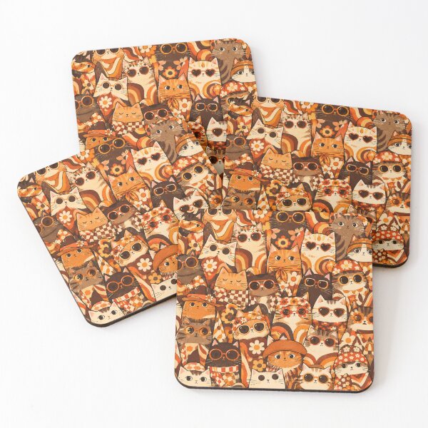 Item preview, Colorful Nordic Tropical Cat Pattern designed and sold by Aramdesing.