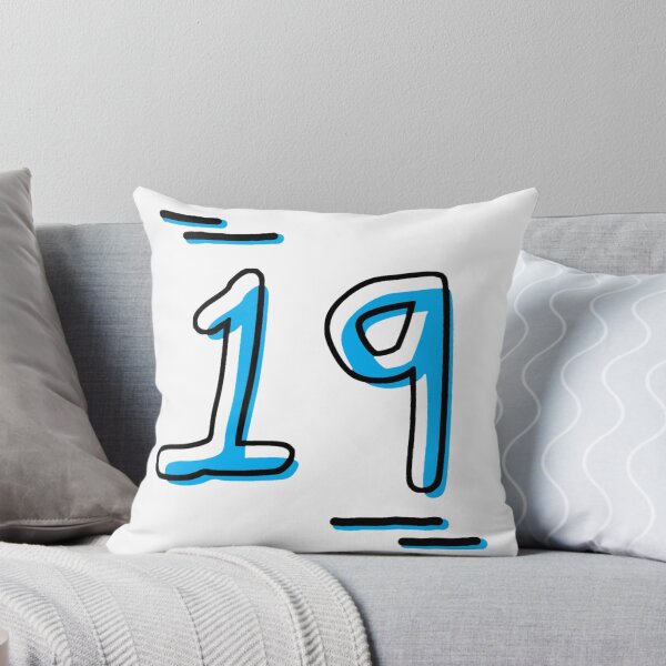 Item preview, Number 19 - Bold Blue Artistic Numeral Design designed and sold by Dyche Studio.