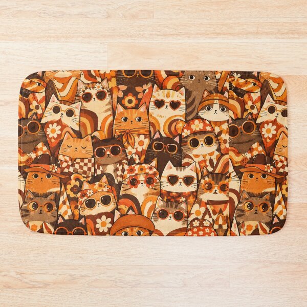 Item preview, Colorful Nordic Tropical Cat Pattern designed and sold by Aramdesing.