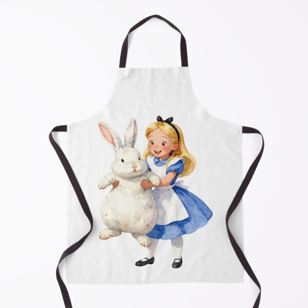 Item preview, Alice and the White Rabbit Watercolor Fantasy Art designed and sold by WildArtIT.