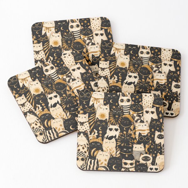 Item preview, Colorful Nordic Tropical Cat Pattern designed and sold by Aramdesing.