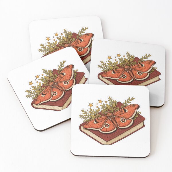 Item preview, Vintage Moth on Book Sticker | Cottagecore Moon Moth Botanical Art designed and sold by RobertArt08.