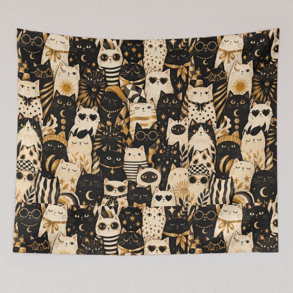 Item preview, Colorful Nordic Tropical Cat Pattern designed and sold by Aramdesing.