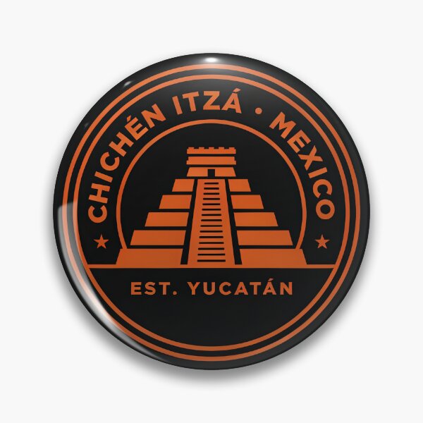 Item preview, Chichén Itzá Pyramid Crest — Mexico Circular Badge Logo designed and sold by Shutter-Dragon.