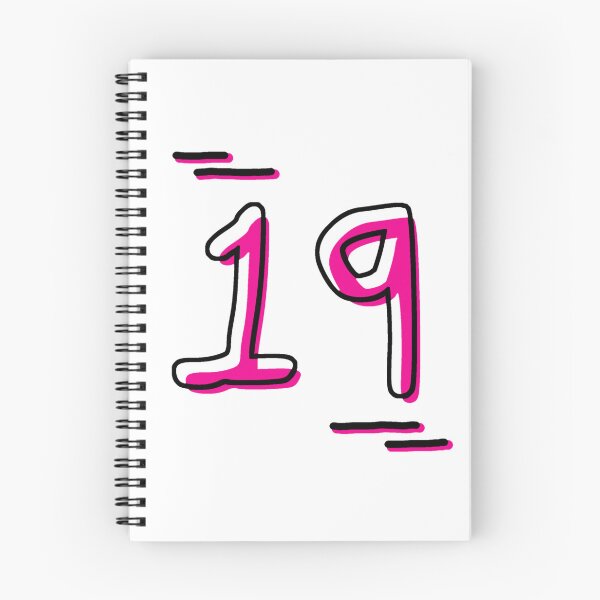Item preview, Number 19 - Bold Pink Artistic Numeral Design designed and sold by Dyche Studio.