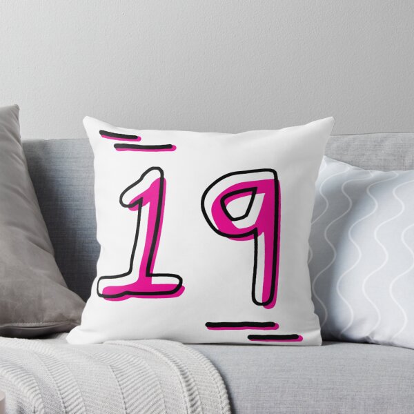 Item preview, Number 19 - Bold Pink Artistic Numeral Design designed and sold by Dyche Studio.