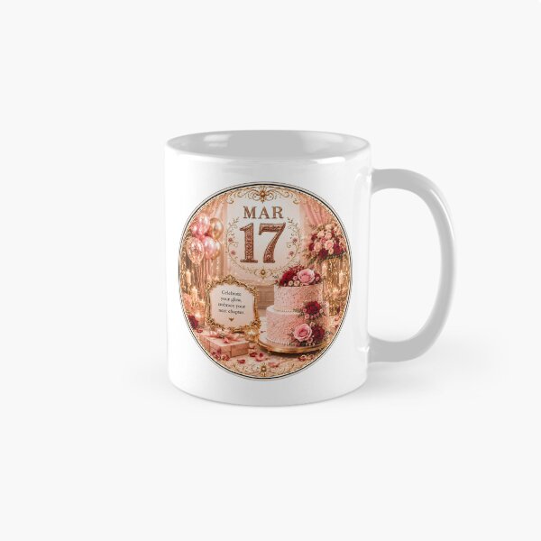 Item preview, March 17 Elegant Birthday Cake Floral Design designed and sold by LunaMoments.
