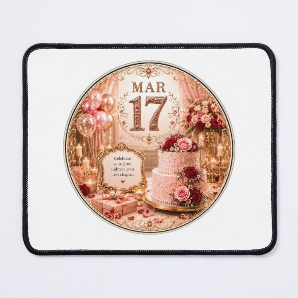 Item preview, March 17 Elegant Birthday Cake Floral Design designed and sold by LunaMoments.