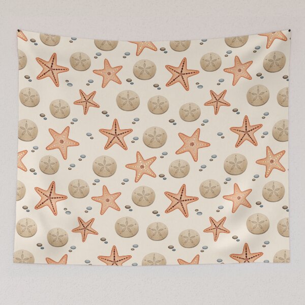 Item preview, Starfish Sand Dollar Beach Pattern designed and sold by SheHood.