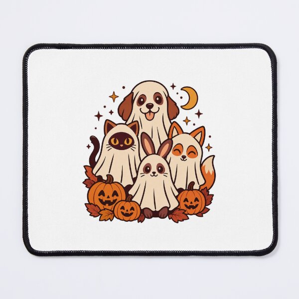 Item preview, Halloween Ghost Animals and Pumpkins designed and sold by LuveraxArt.