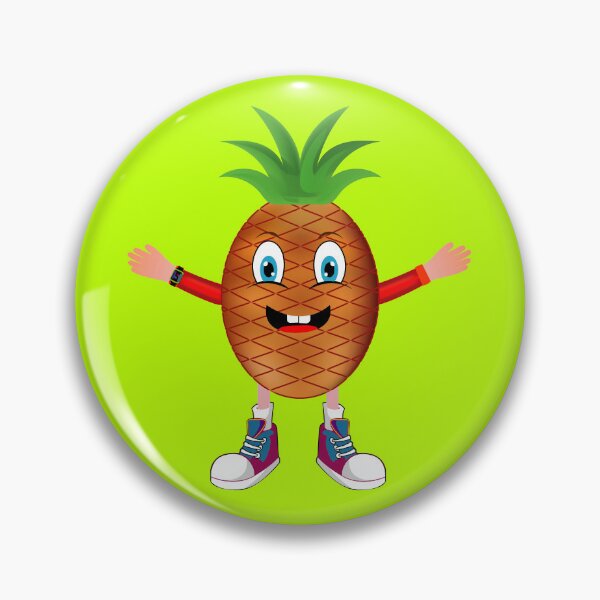 Item preview, Happy Pineapple Animated Character Boy Version designed and sold by ExpressiveToon.