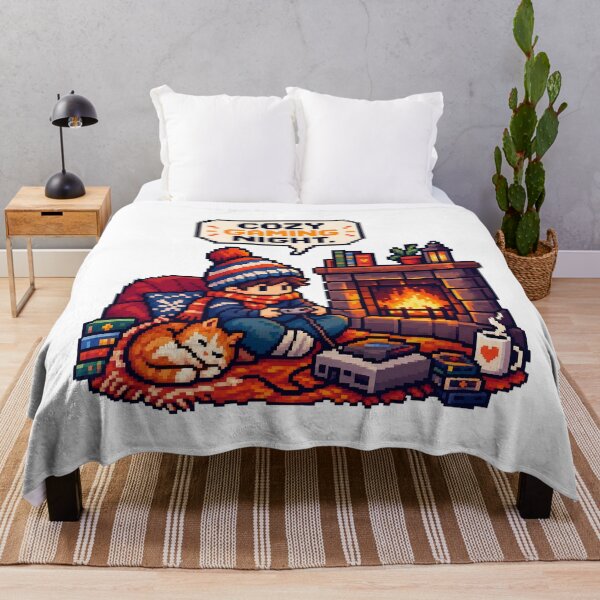 Item preview, Cozy Retro Gaming Night by Firelight designed and sold by FUIRY .