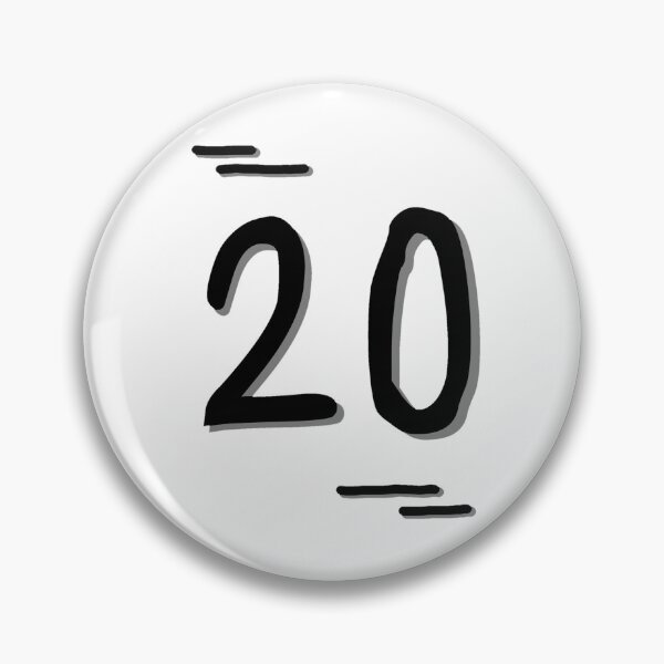 Item preview, Number 20 - Bold Black Artistic Numeral Design designed and sold by Dyche Studio.