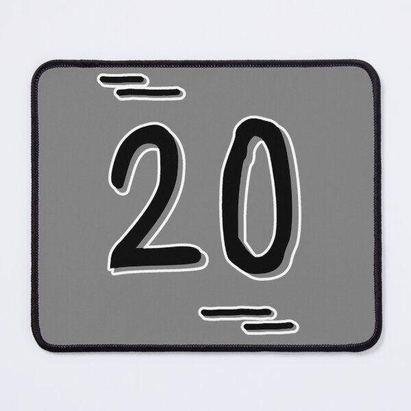 Item preview, Number 20 - Bold Black Artistic Numeral Design designed and sold by Dyche Studio.