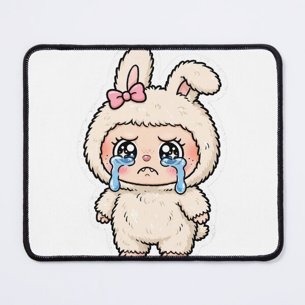 Item preview, Crying Labubu Sticker | Labubu x Sanrio Inspired Kawaii Sad Girl Meme Decal | Waterproof Vinyl | Viral Bunny Monster Aesthetic Sticker designed and sold by HoMya.
