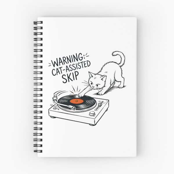 Item preview, Turntable Cat Vinyl Record Skip Audiophile designed and sold by nortowelcomics.