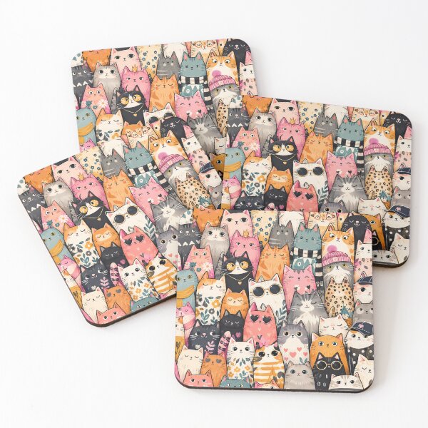 Item preview, Colorful Nordic Tropical Cat Pattern designed and sold by Aramdesing.
