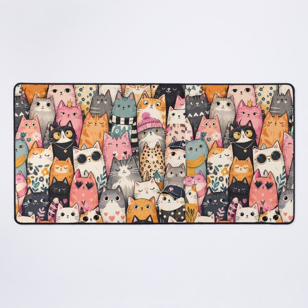 Item preview, Colorful Nordic Tropical Cat Pattern designed and sold by Aramdesing.