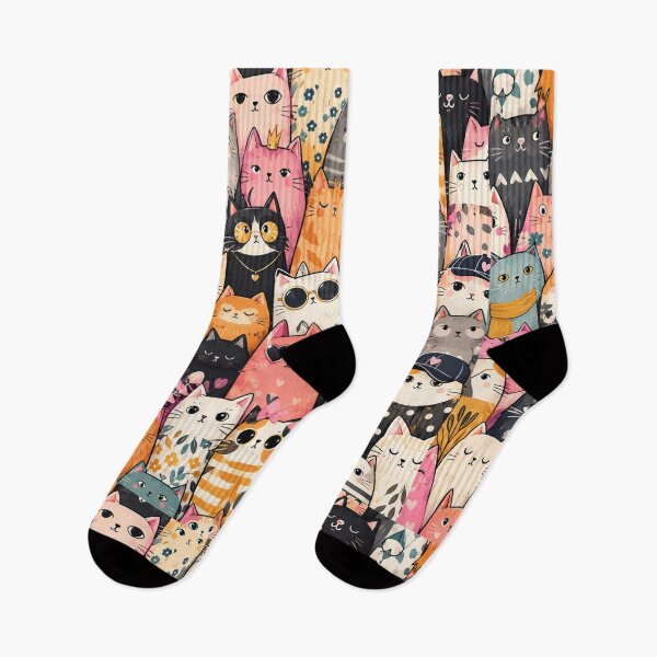 Item preview, Colorful Nordic Tropical Cat Pattern designed and sold by Aramdesing.
