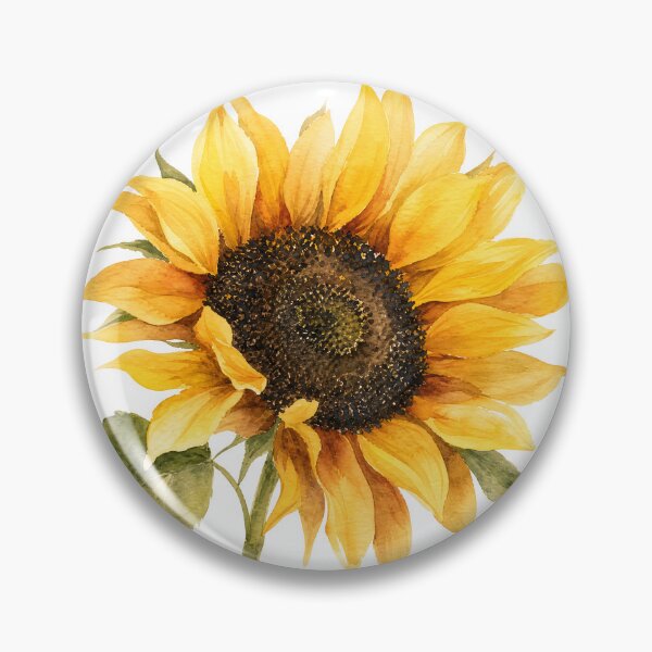 Item preview, Sunflower Watercolor Painted Cottagecore Aesthetic Botanical Art HD Store designed and sold by bard-art.