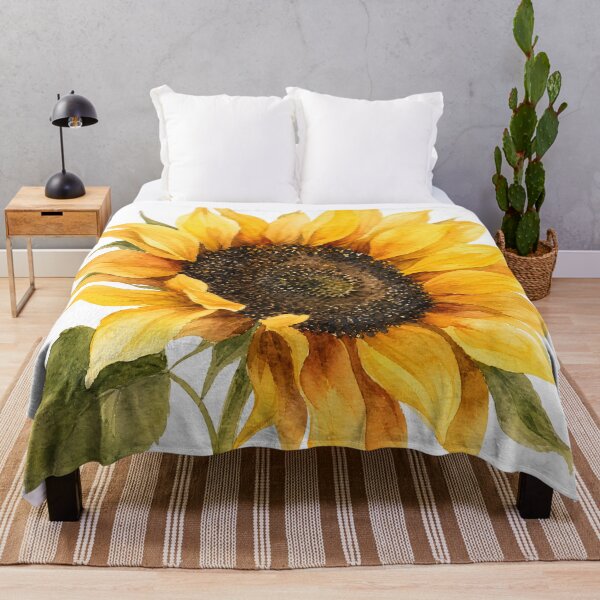 Item preview, Sunflower Watercolor Painted Cottagecore Aesthetic Botanical Art HD Store designed and sold by bard-art.