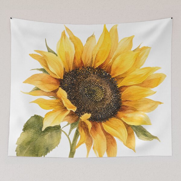 Item preview, Sunflower Watercolor Painted Cottagecore Aesthetic Botanical Art HD Store designed and sold by bard-art.