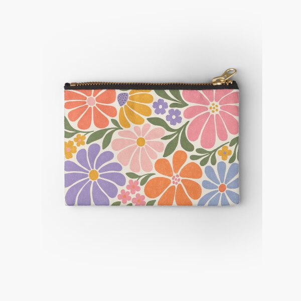 Item preview, retro tiled flowers designed and sold by OHBOY! Handmade.